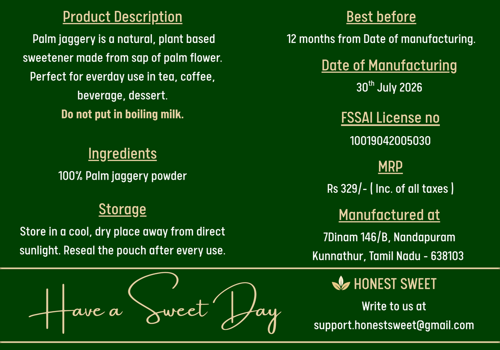 Palm Jaggery Powder